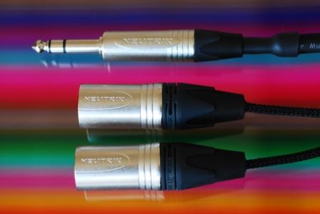 Stereo Jack to 2 x XLR Male on 2 pair 